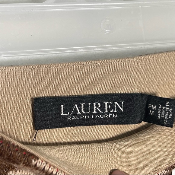 NWT Lauren Ralph Lauren Pencil Skirt Viscose Blend Multi color, Petite Medium - Picture 7 of 7